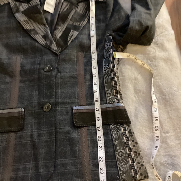 NWT multi grey color Steilmann blazer size 6 - Picture 5 of 6